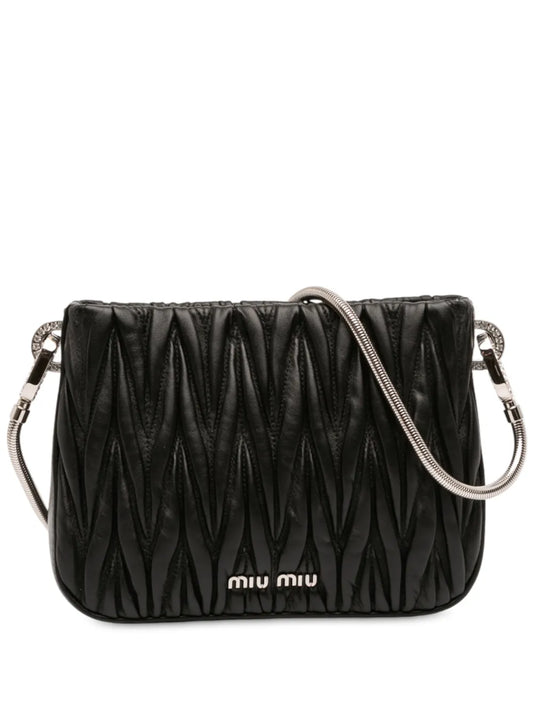 Miu Miu Pre Owned 2010 2025 Nappa Matelasse Sassy Shoulder Bag