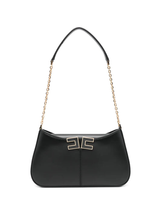 Elisabetta Franchi Logo Plaque Chain Strap Mini Shoulder Bag