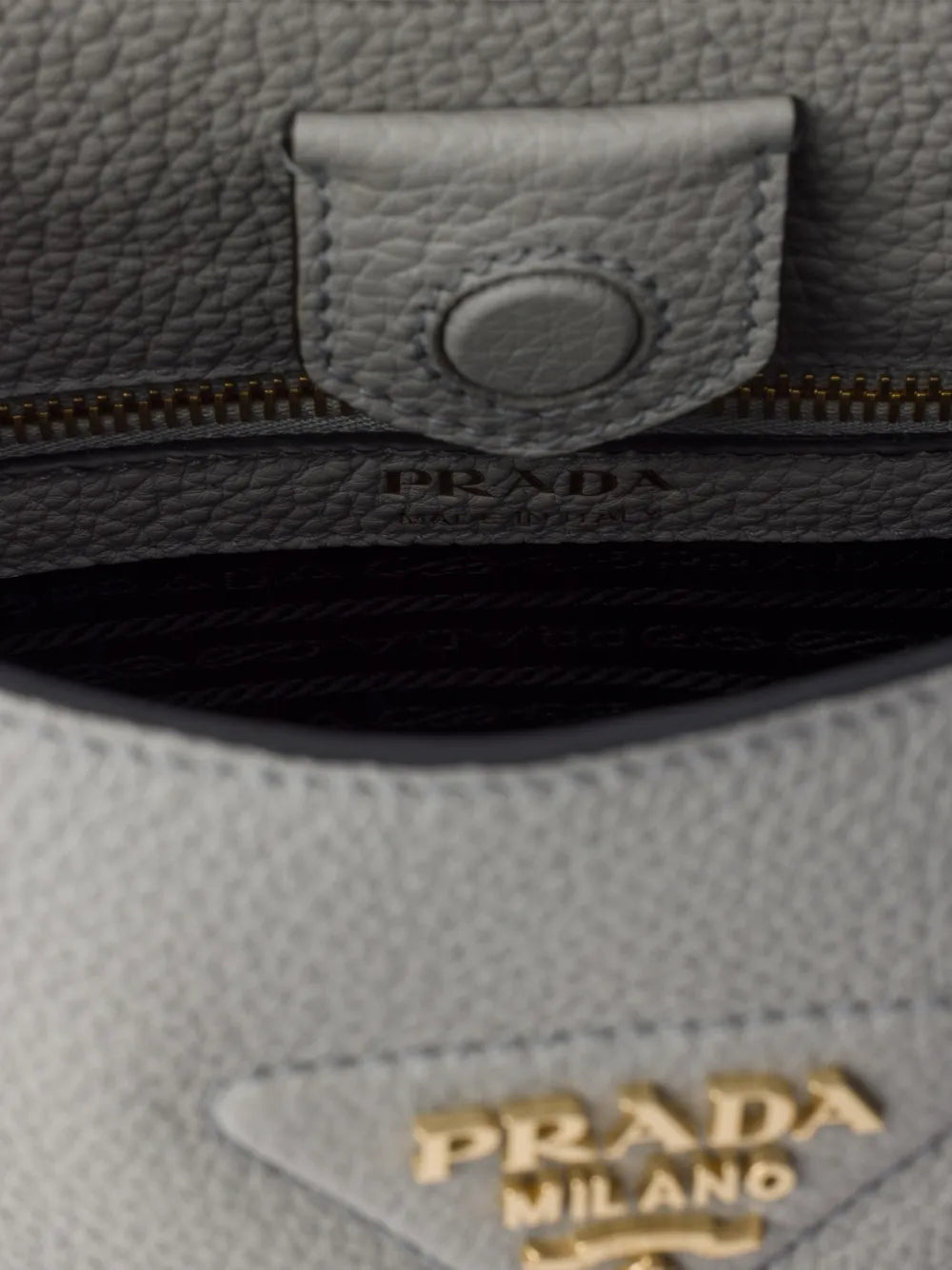 Prada Logo Detail Leather Shoulder Bag