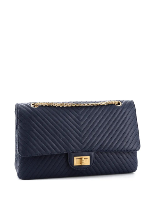 Chanel Pre Owned Reissue 255 Flap Bag Chevron Sheepskin 227 Shoulder Bag
