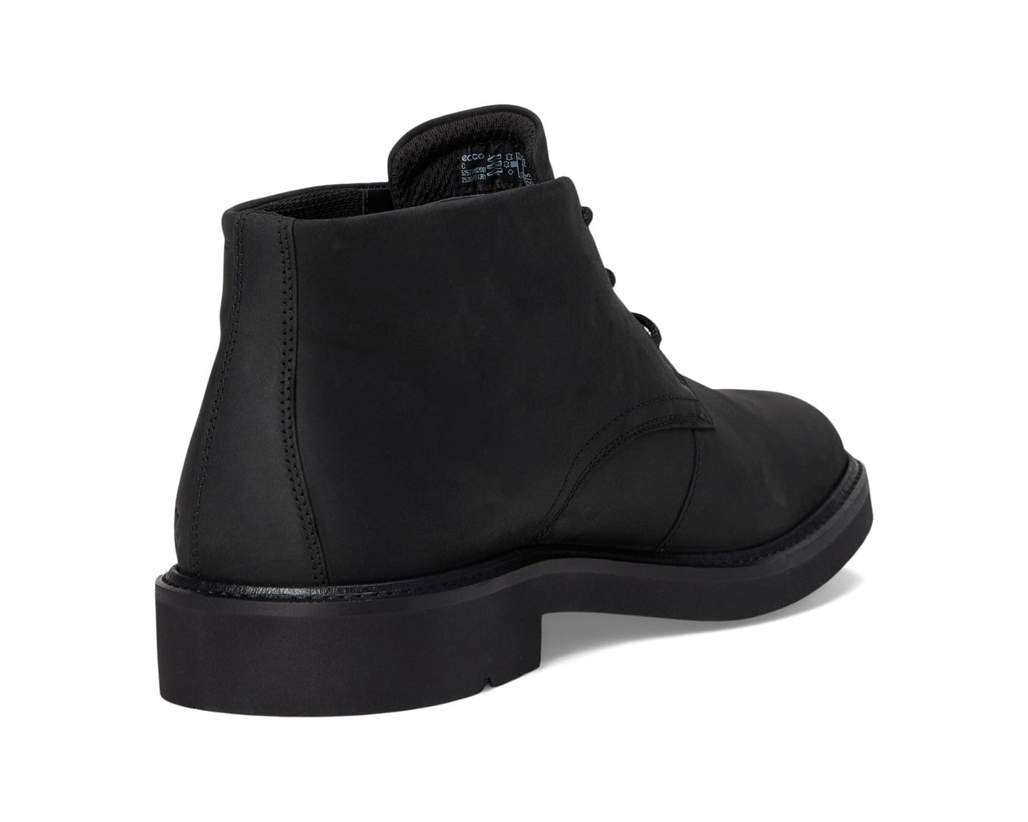 Men's ECCO London Lace Up Waterproof Chukka Boots Black Nubuck