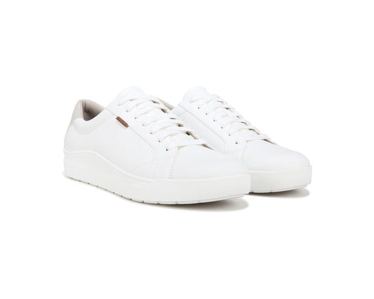 Men's Dr. Scholl's Time Off Lace Up Sneaker White Smooth