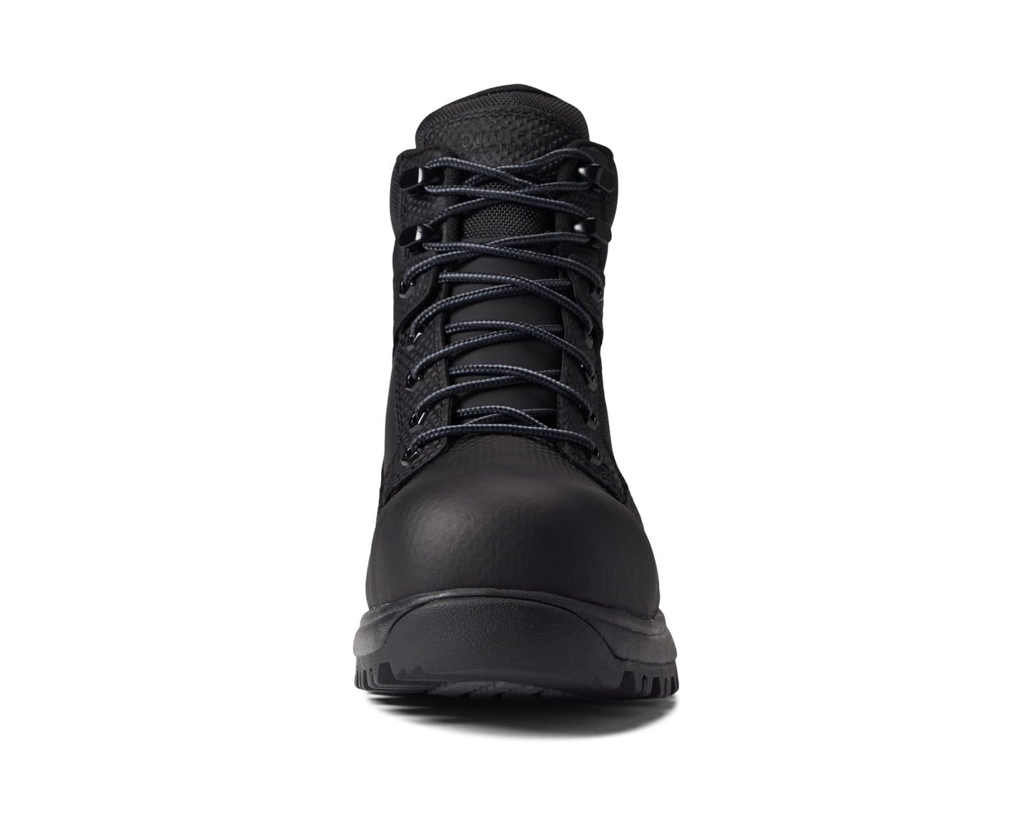 Men's Dunham 8000 Works Safety 6 Boot Black Textured Leather