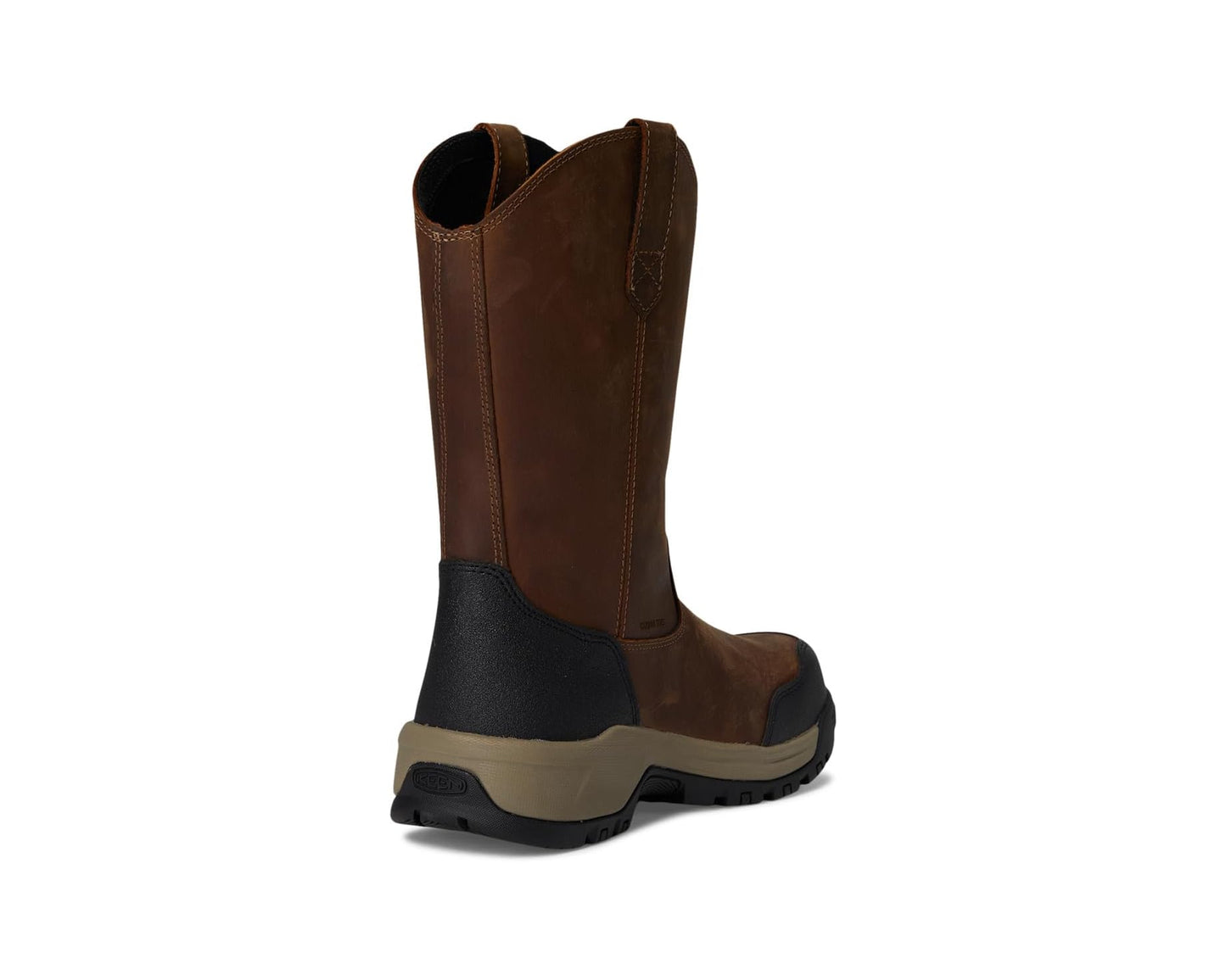 Men's KEEN Utility Evanston Pull-On Waterproof Boot (Carbon-Fiber Toe) Bison/Black