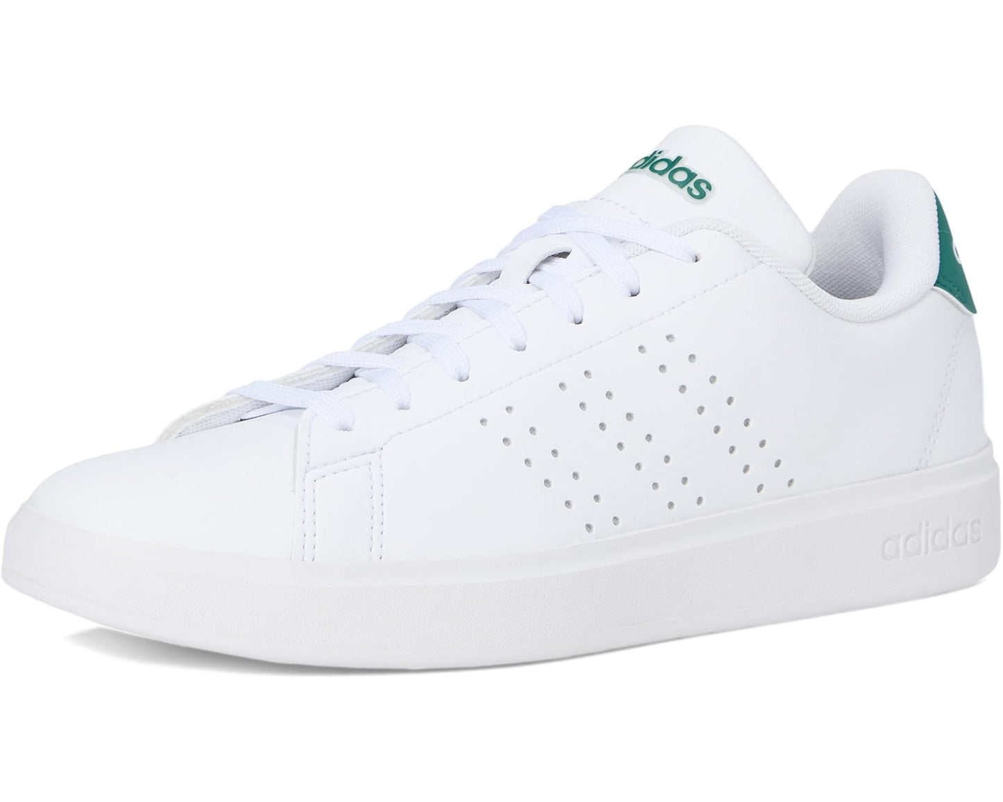 Men's adidas Advantage 2.0 White/Black/Collegiate Green