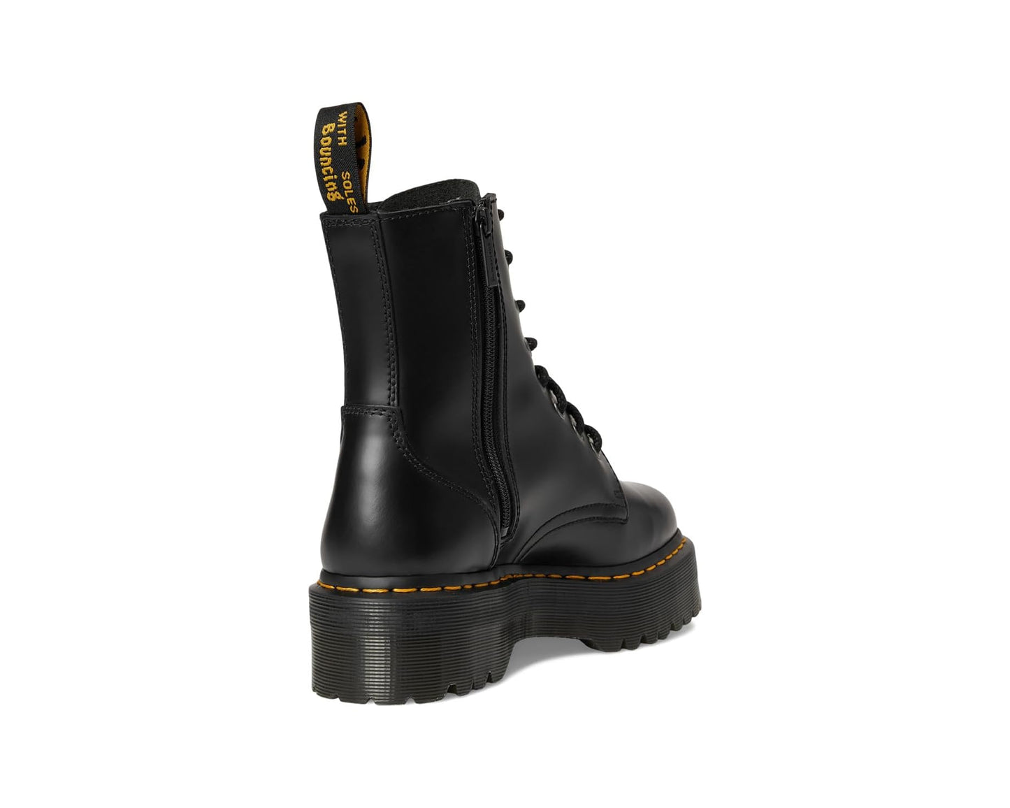 Men's Dr. Martens Jadon Smooth Leather Platform Boots Black Polished Smooth
