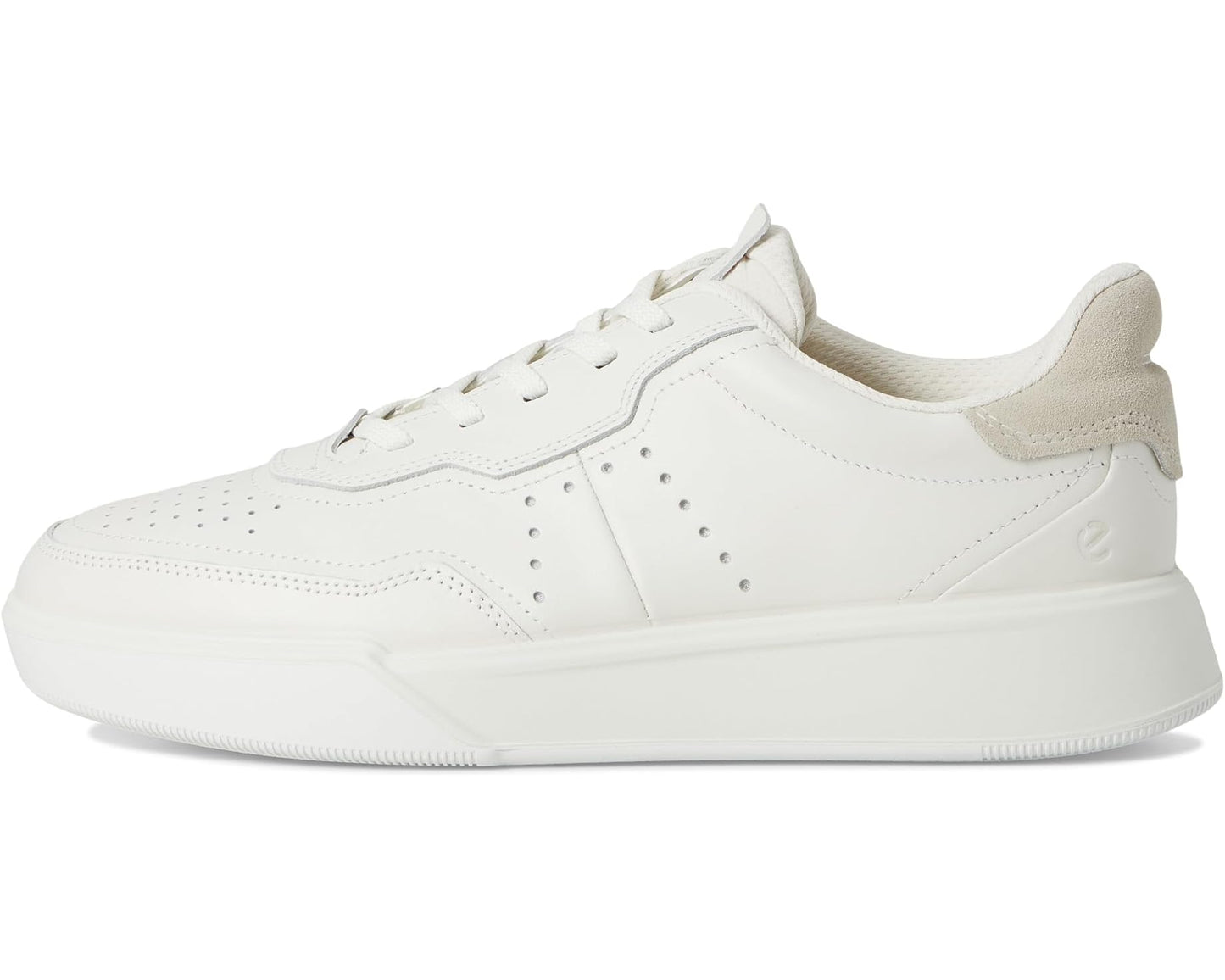 Men's ECCO Street Court Lace Sneaker White/Shadow White