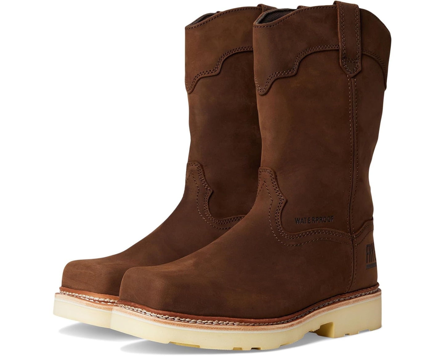 Men's Frye The Safety-Crafted Wellington Work Boots Dark Brown
