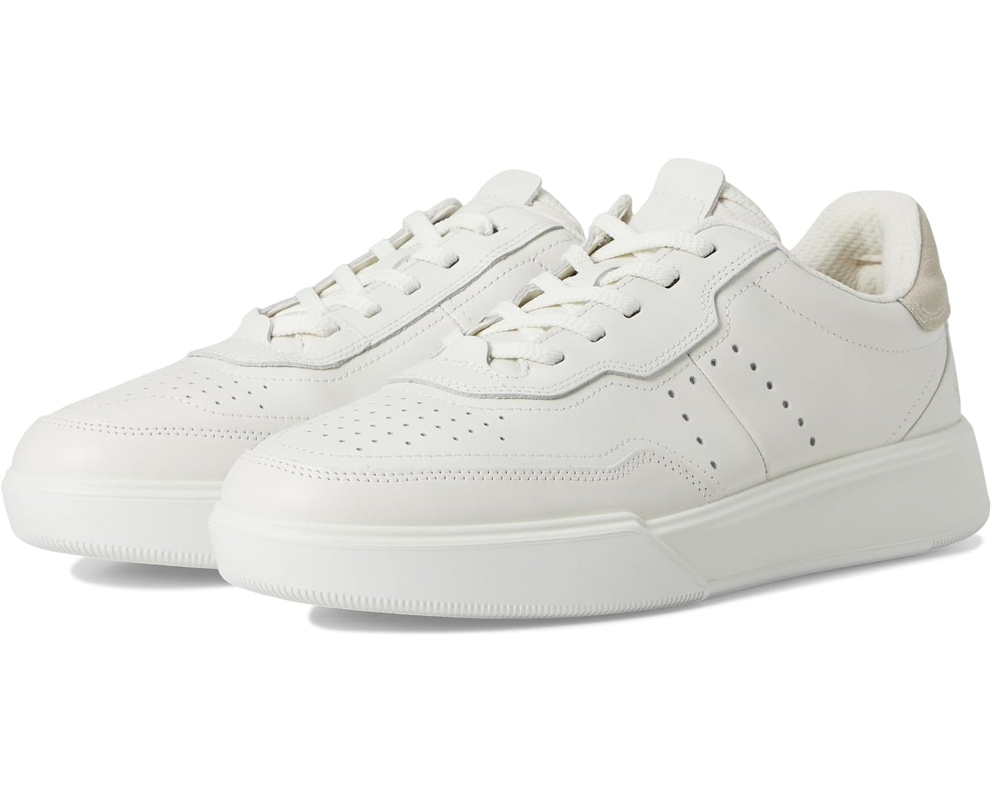 Men's ECCO Street Court Lace Sneaker White/Shadow White