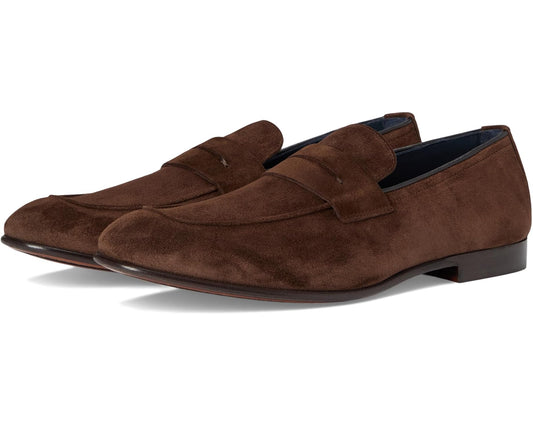 Men's Johnston & Murphy Collection Taylor Penny Dark Brown Italian Suede