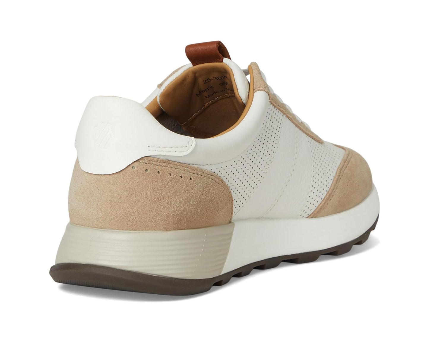 Men's Johnston & Murphy Kinnon T-Toe Sand Suede/White Full Grain