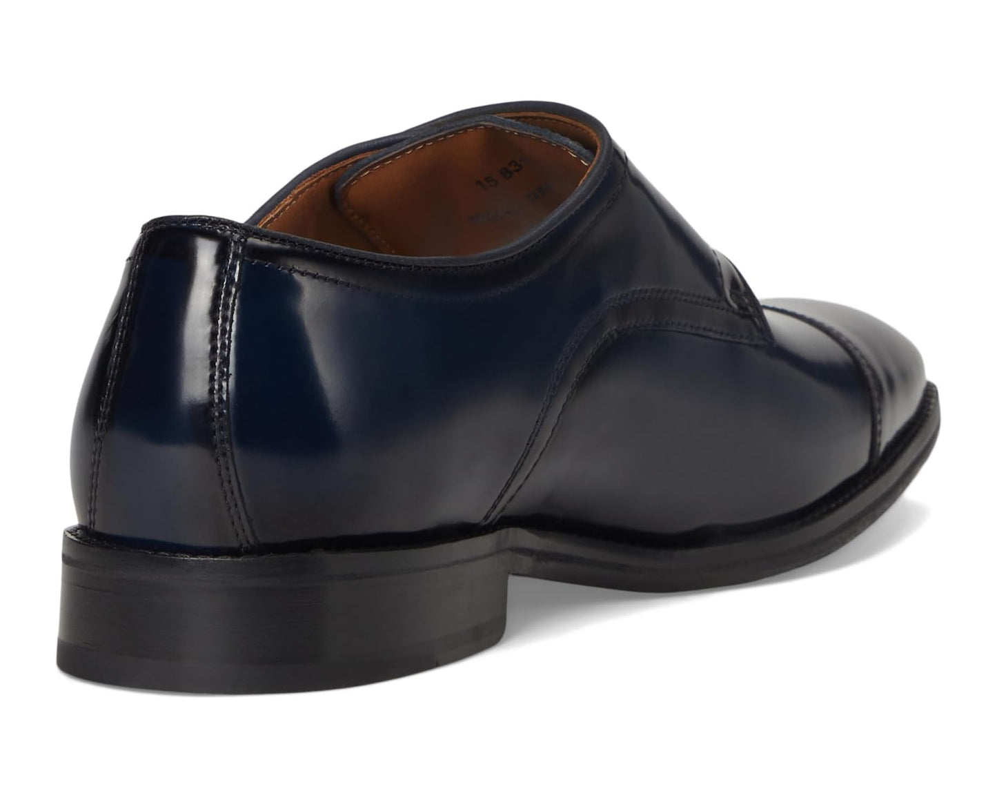Men's Johnston & Murphy Sullivan Double Buckle Cap Toe Navy Italian Calkskin