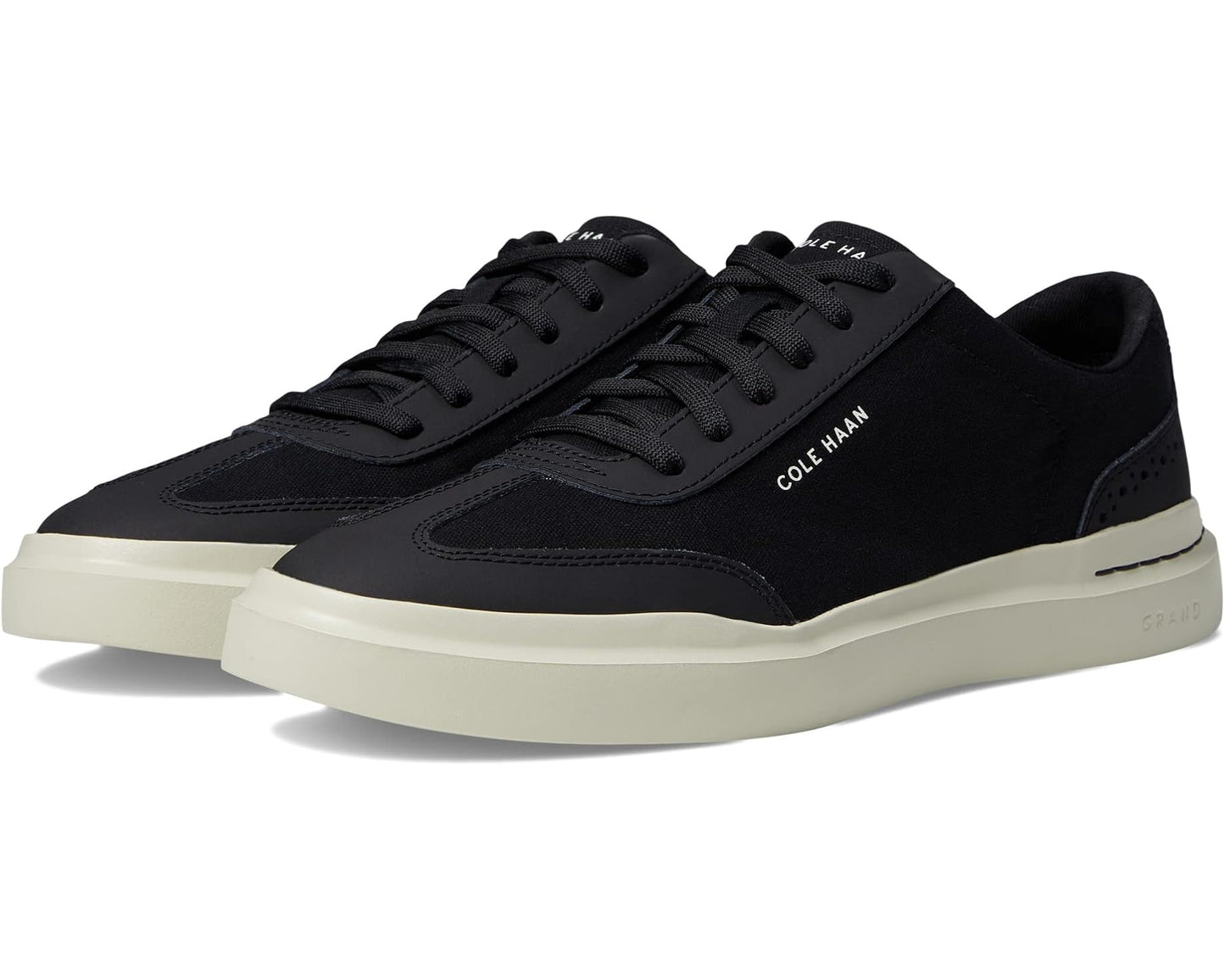 Men's Cole Haan Grandpro Rally Canvas T-Toe Sneaker Black/Silver Birch