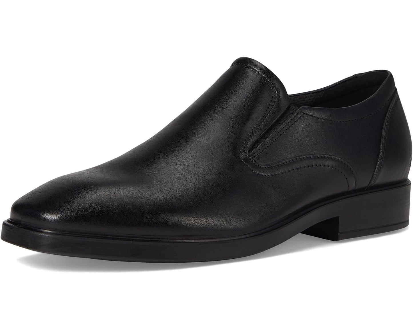 Men's ECCO Milan Plain Toe Slip On Loafers Black