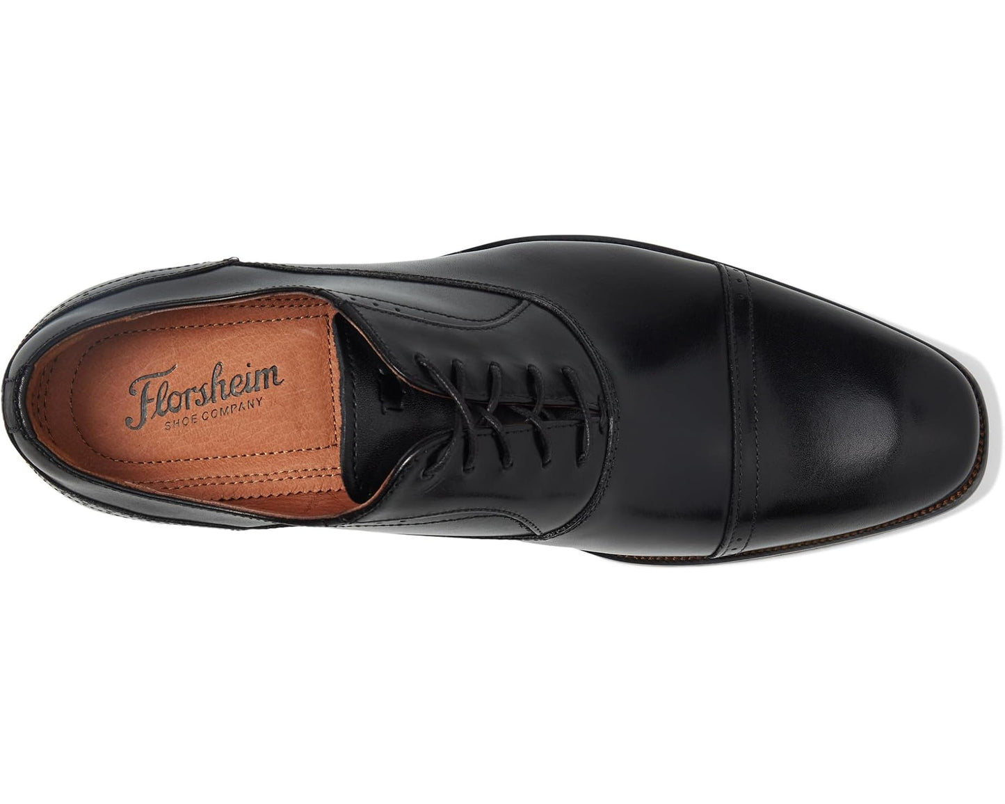 Men's Florsheim Sorrento Cap Toe Oxford Black Smooth
