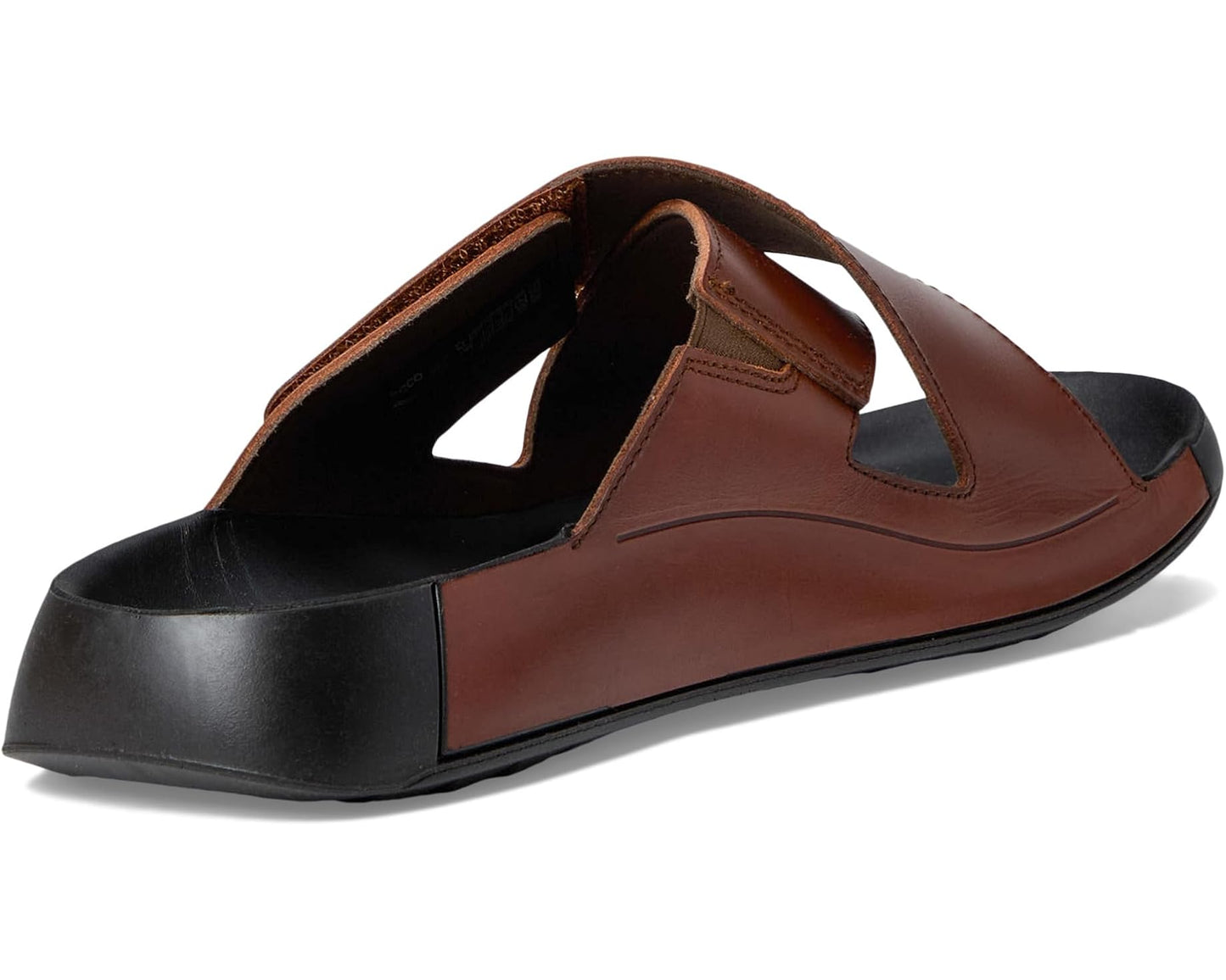 Men's ECCO Cozmo Two Band Cross Slide Sandal Cognac