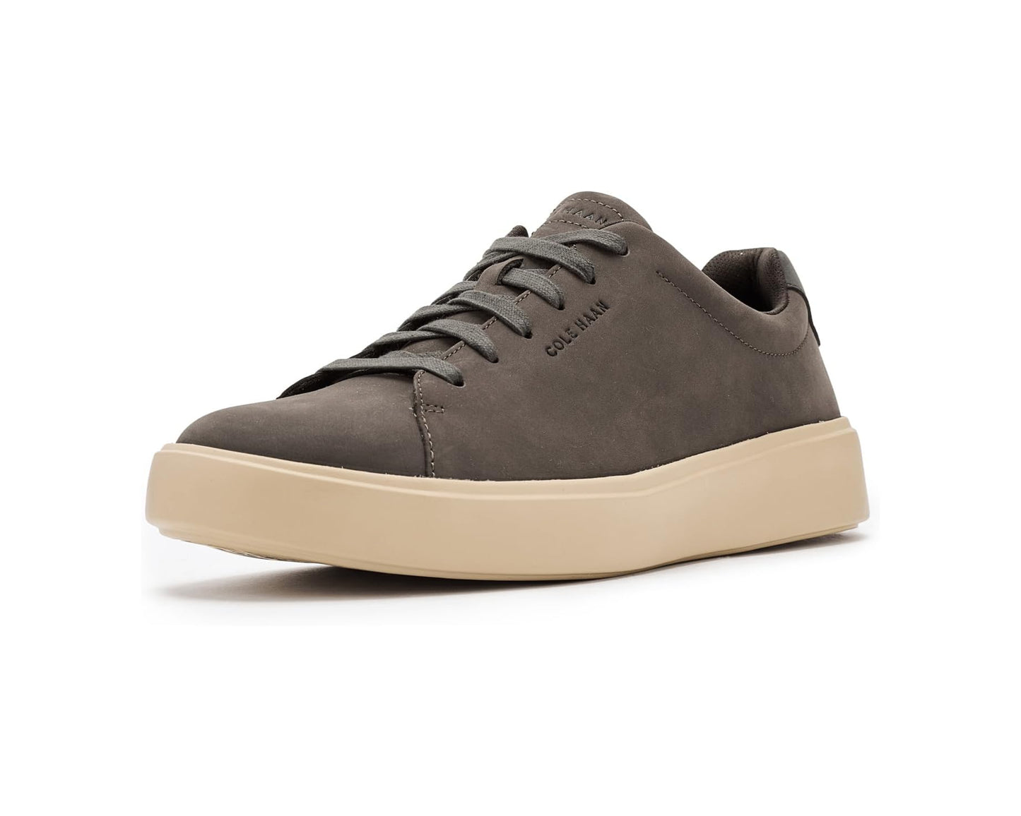Men's Cole Haan Grand Crosscourt Traveler Sneaker Deep Olive Nubuck/Raven/Light Sesame