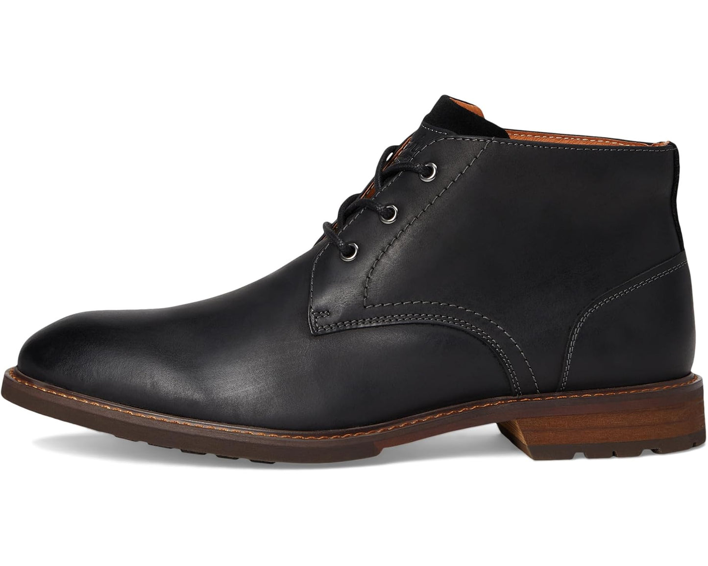Men's Florsheim Lodge Plain Toe 3-eye Chukka Boots Black Crazy Horse