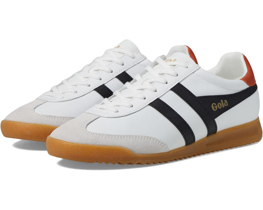 Men's Gola Torpedo Leather White/Black/Moody Orange
