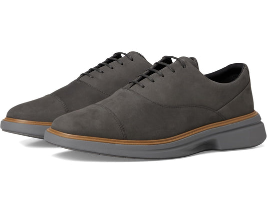 Men's Cole Haan Originalgrand Cityspectre Captoe Oxfords Raven Nubuck/Dark Natural/Quiet Shade