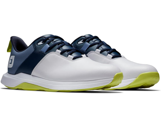 Men's FootJoy ProLite Golf Shoes - Previous Season Style White/Navy/Lime