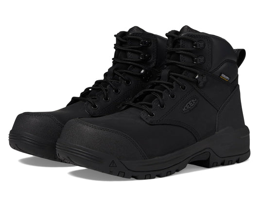 Men's KEEN Utility Evanston 6 Composite Toe Waterproof Black/Black
