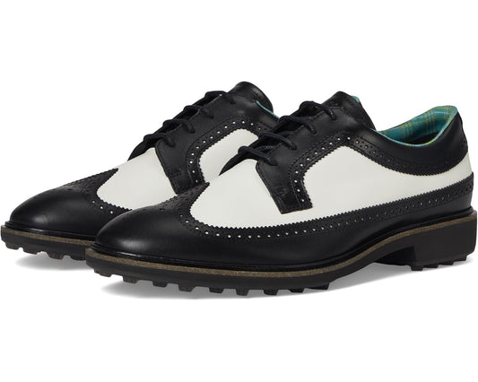 Men's ECCO Golf Classic Hybrid Wing Tip Water Resistant Black/White