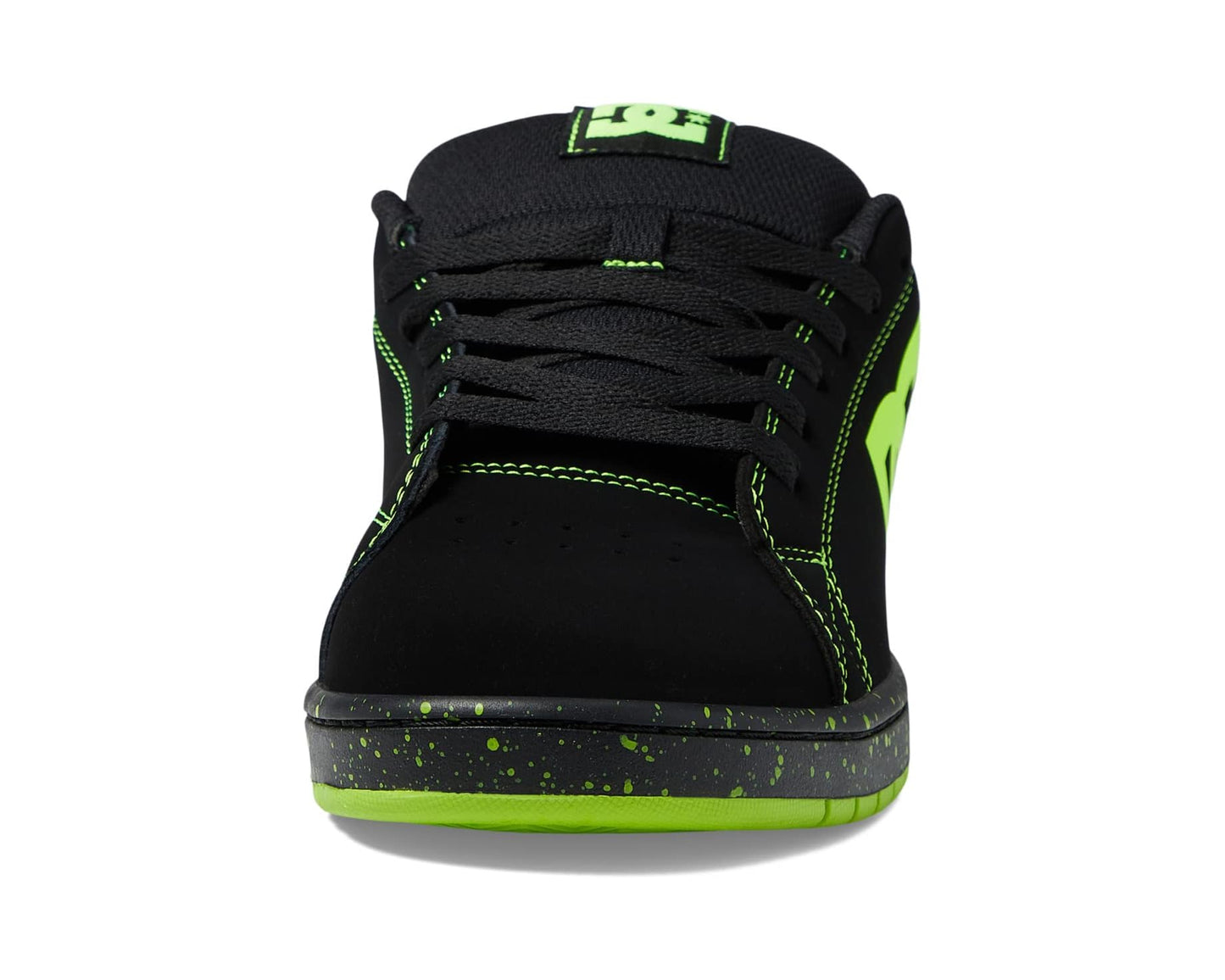 Men's DC Gaveler Casual Low Top Skate Shoes Sneakers Black/Lime Green