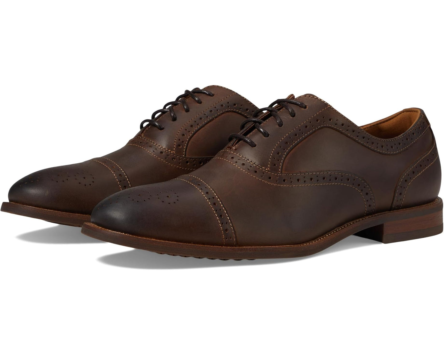 Men's Florsheim Rucci Cap Toe Bal Oxford Brown Crazy Horse