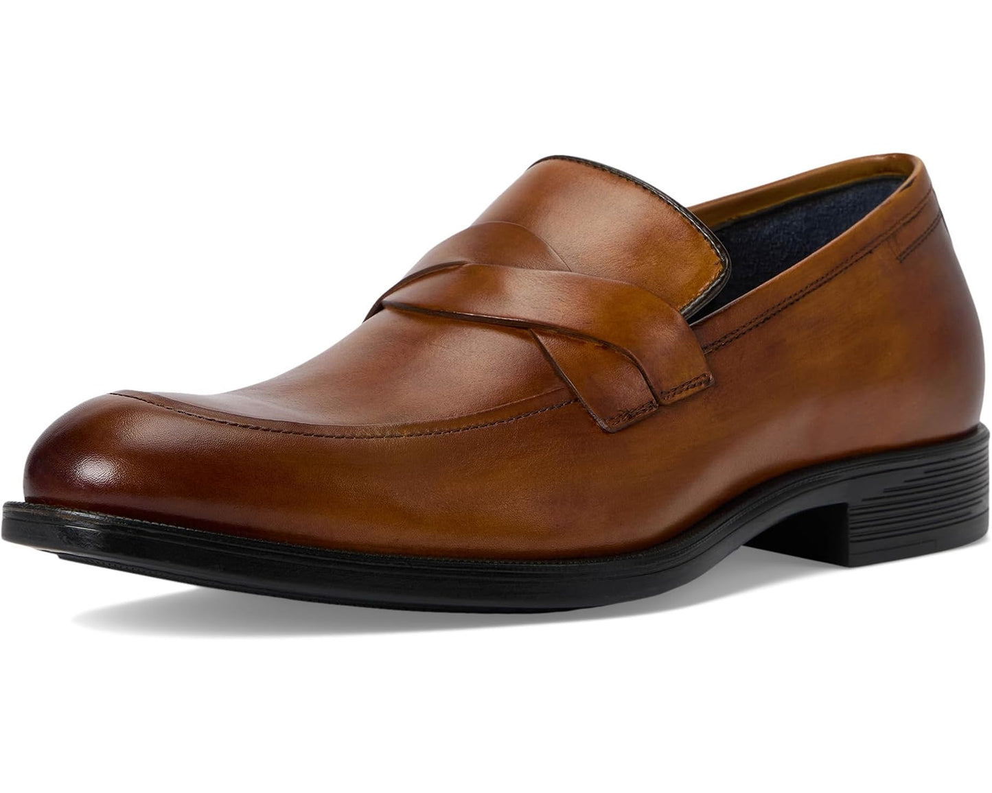 Men's Johnston & Murphy Collection Flynch Braided Strap Loafer Tan Italian Calfskin