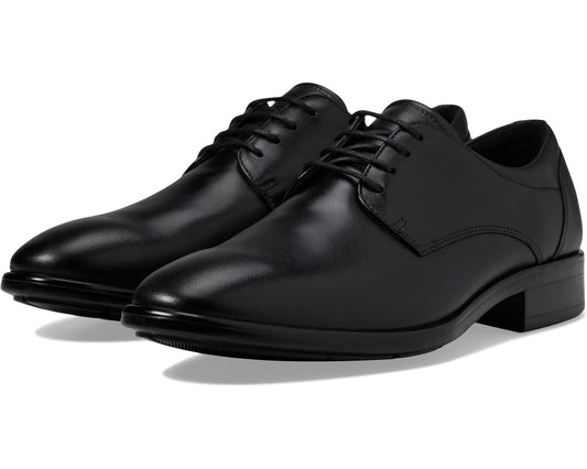 Men's ECCO Citytray Plain Toe Tie Black