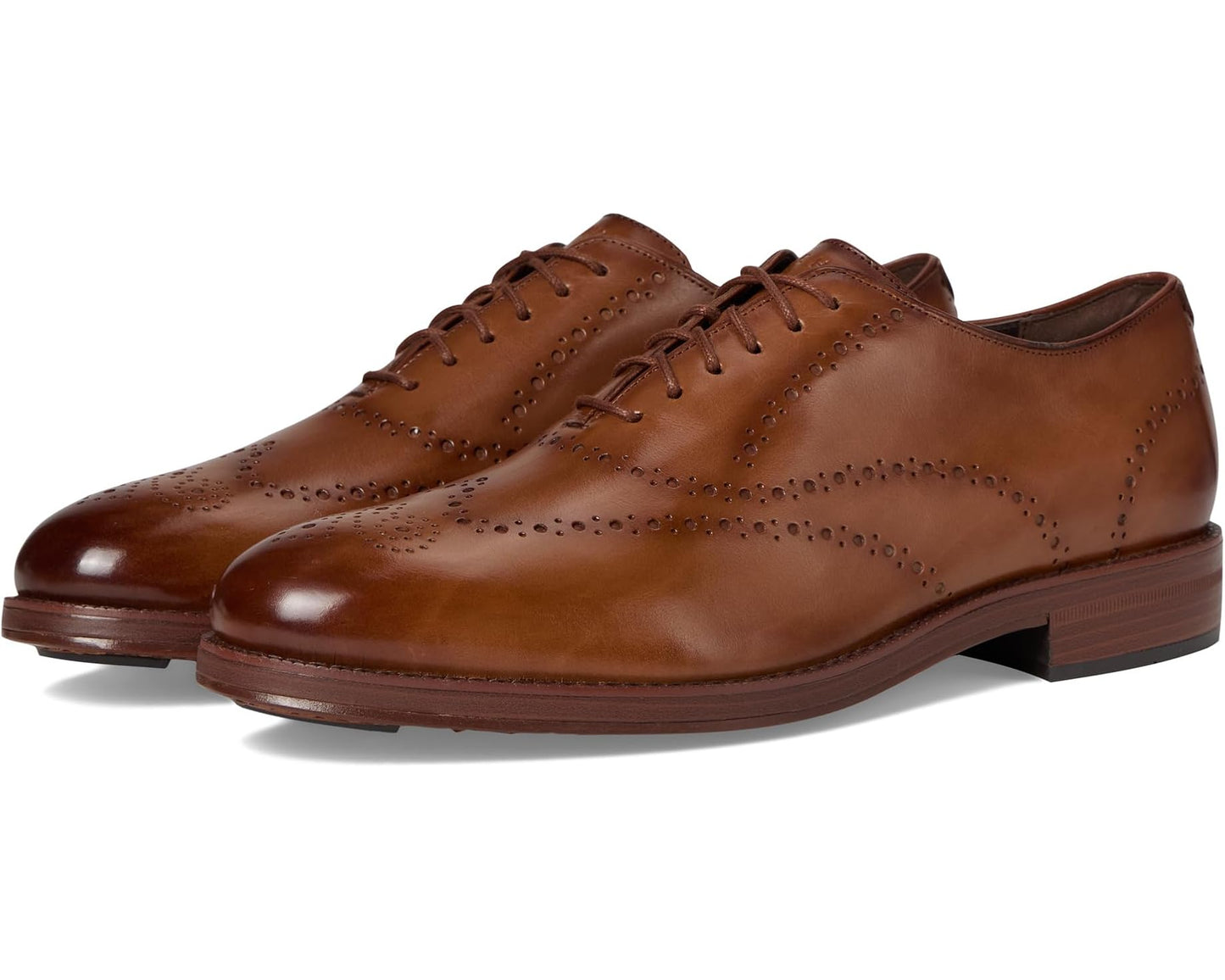 Men's Cole Haan Ledley Grand Brogue Wingtip Oxfords British Tan/Dark Natural