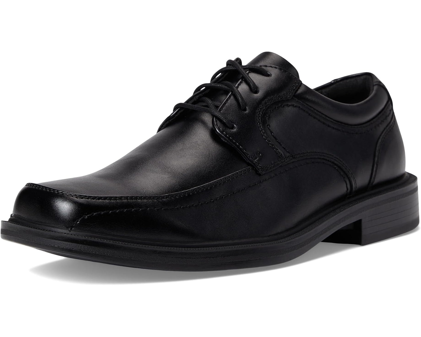 Men's Dockers Manvel Moc Toe Oxford Black Polished Full Grain