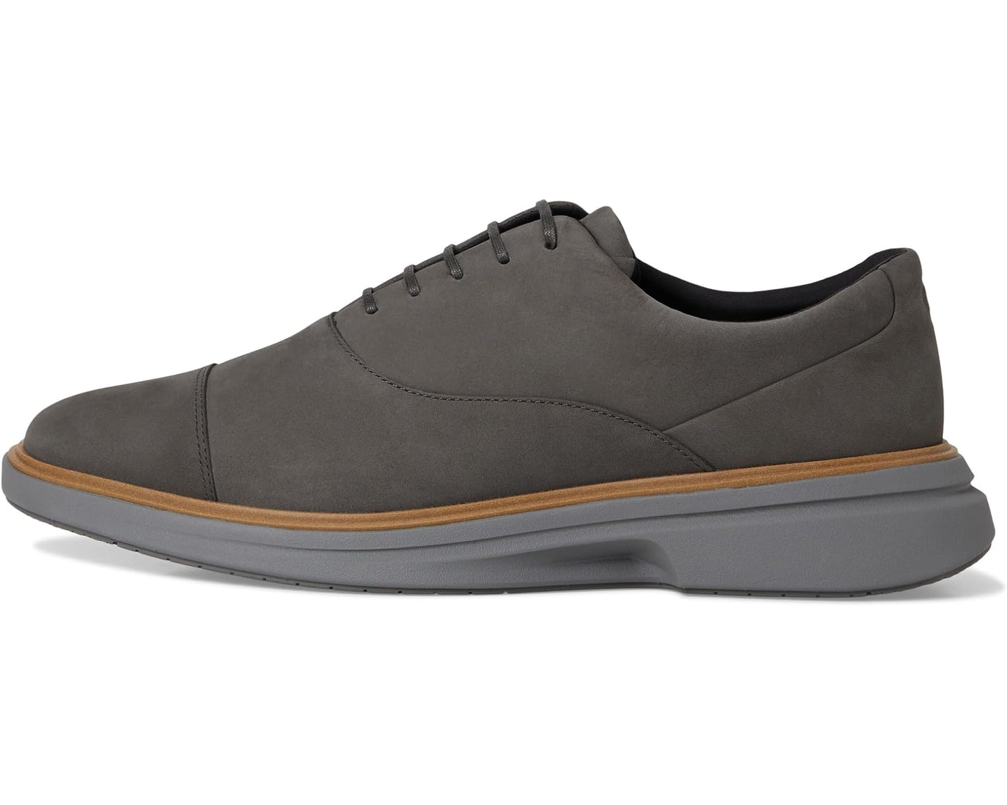 Men's Cole Haan Originalgrand Cityspectre Captoe Oxfords Raven Nubuck/Dark Natural/Quiet Shade
