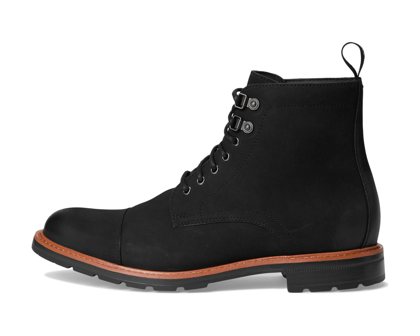 Men's Cole Haan Chamberlin Grand Cap Toe Boots Black Nubuck/Black Water Resistant