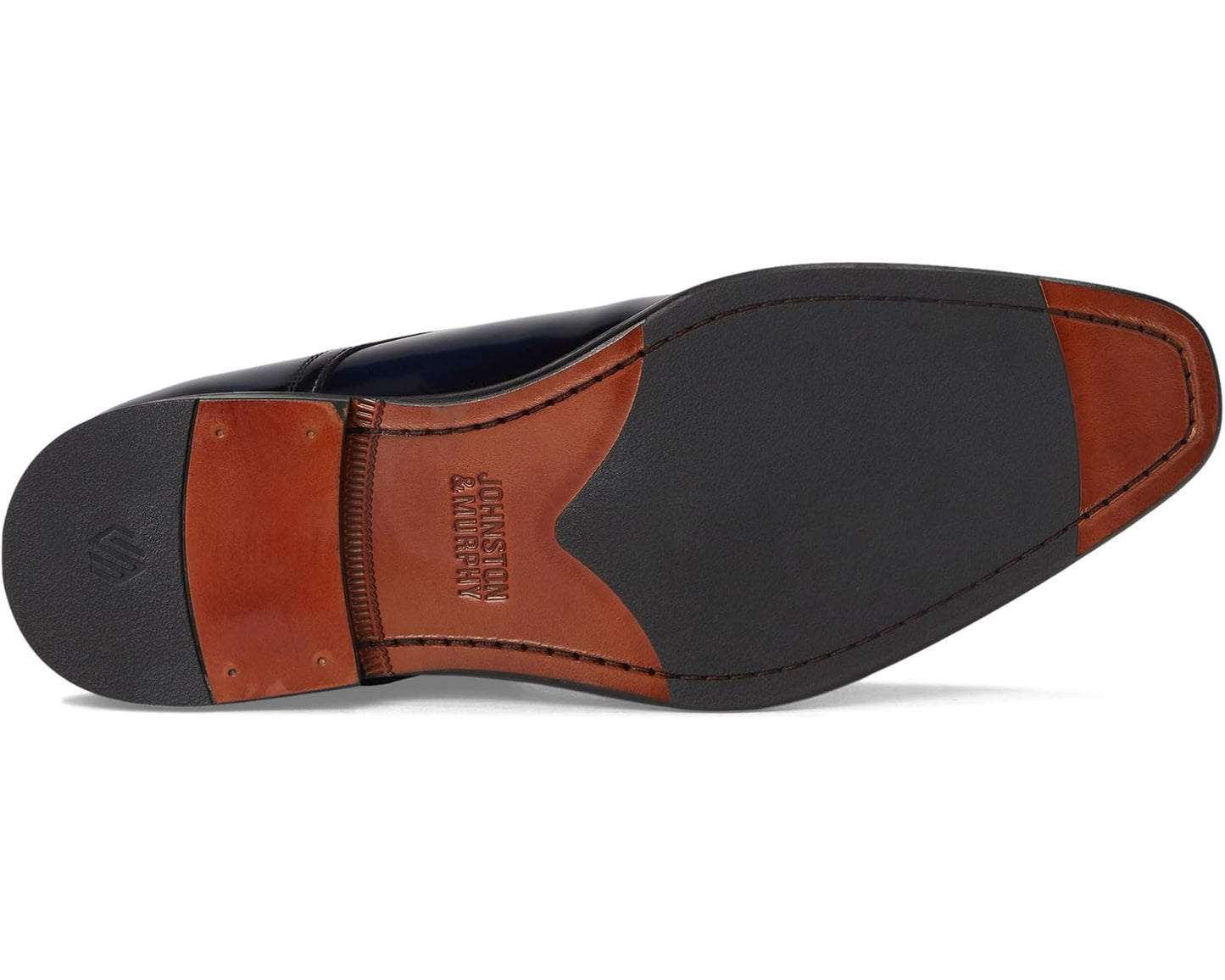 Men's Johnston & Murphy Sullivan Double Buckle Cap Toe Navy Italian Calkskin