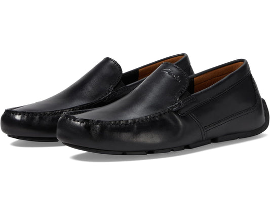 Men's Clarks Markman Plain Black Leather