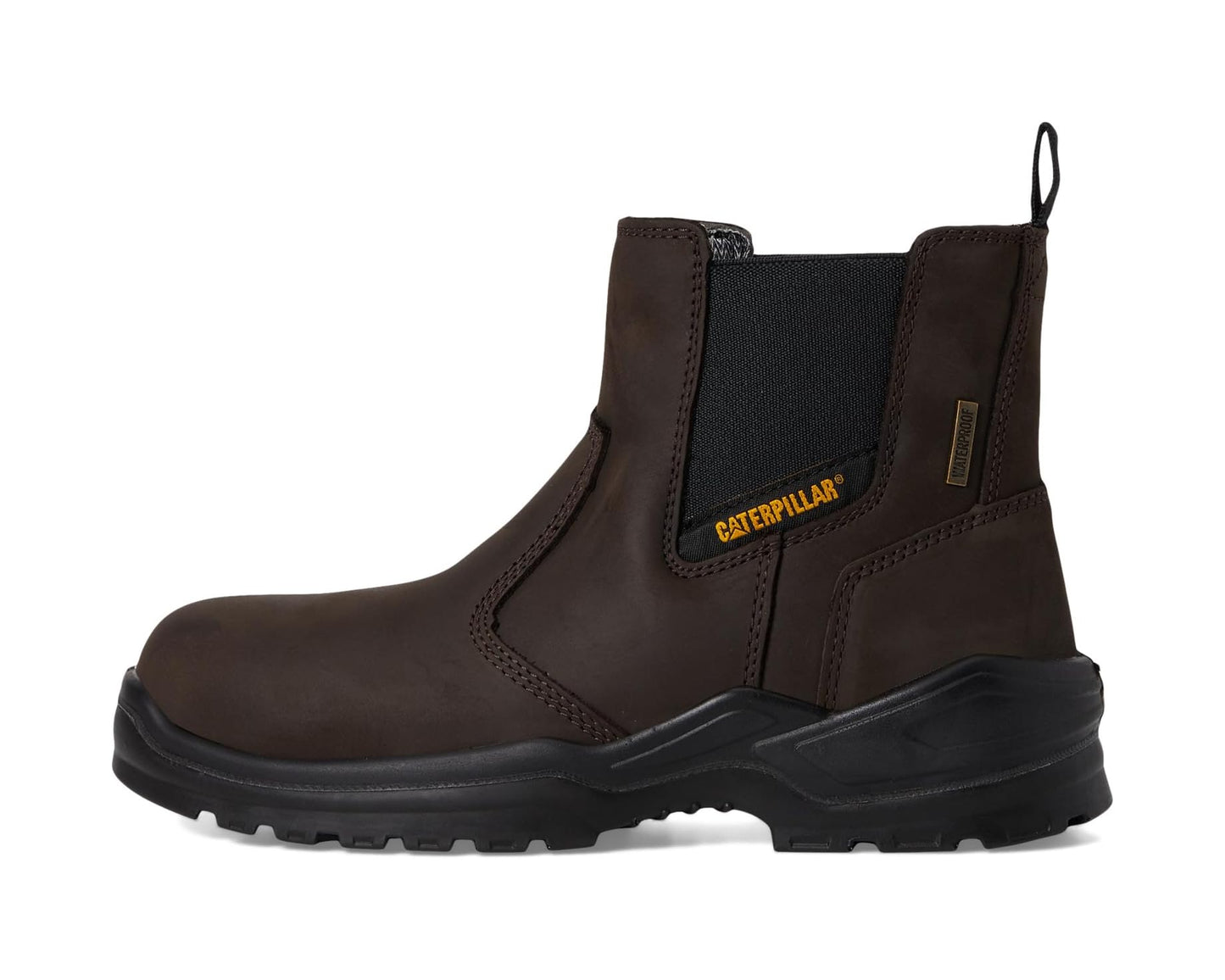 Men's Caterpillar Striver Chelsea Waterproof Steel Toe Brown