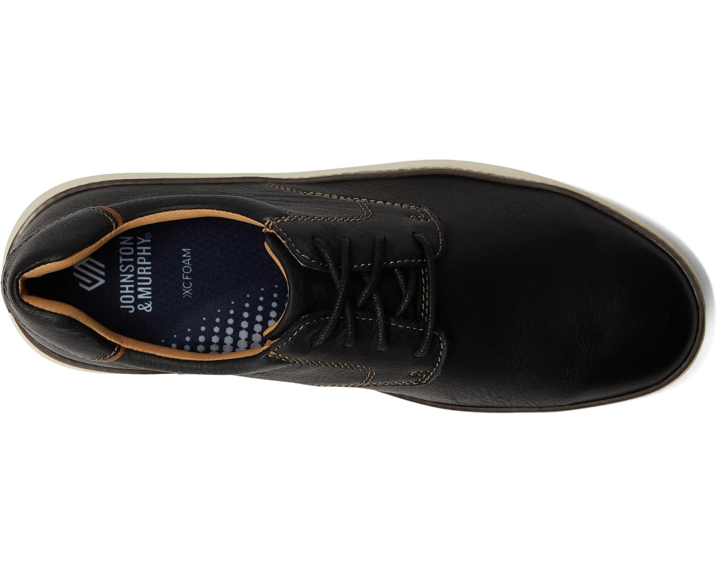 Men's Johnston & Murphy Mcguffey 2 Plain Toe Black Full Grain