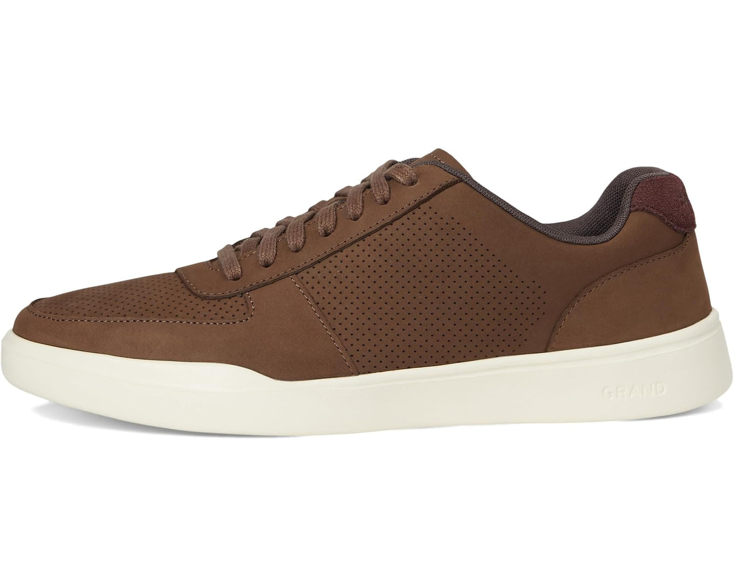 Men's Cole Haan Grand Crosscourt Modern Perf Sn Truffle Nubuck/Madeira/Ivory