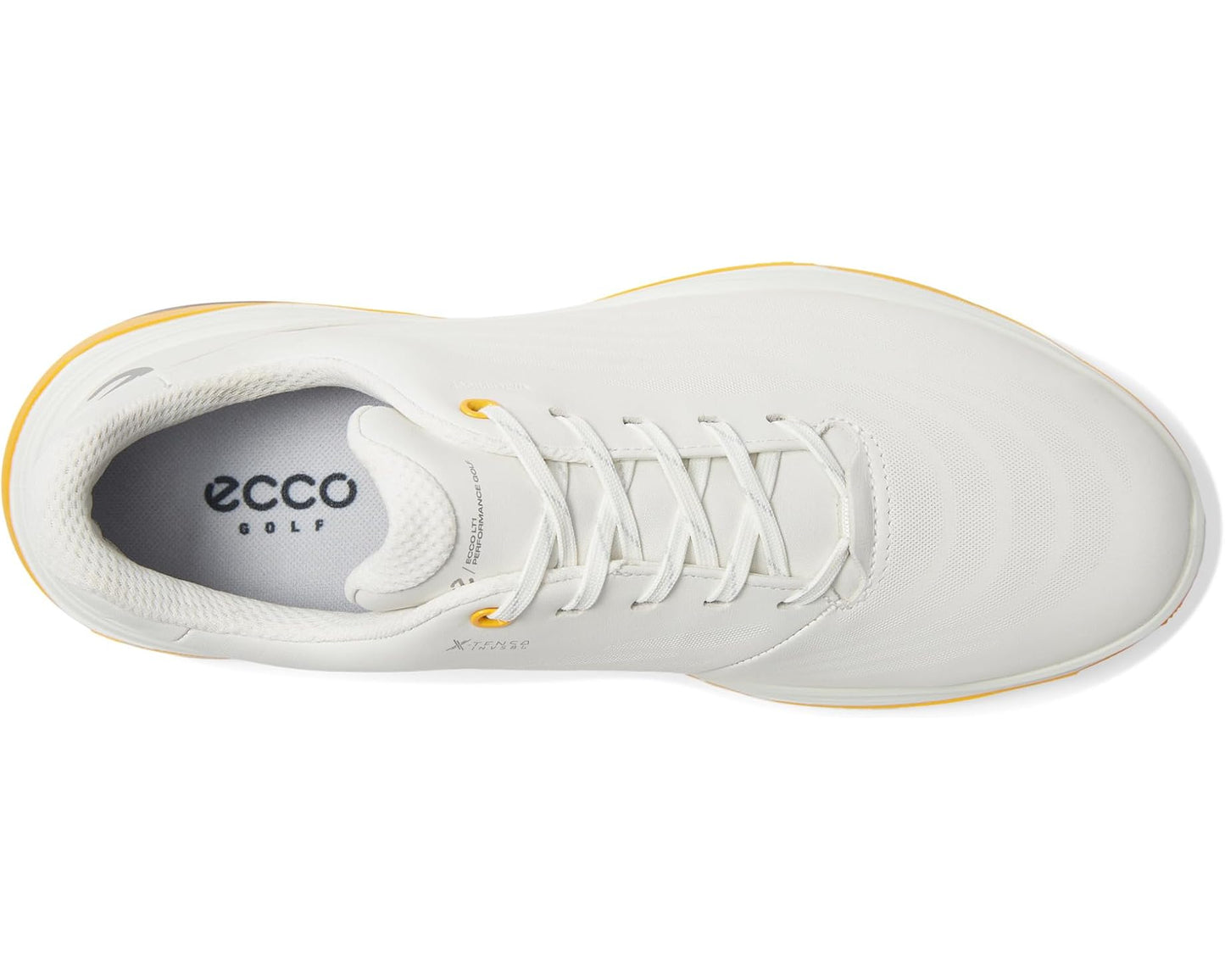 Men's ECCO Golf LT1 Hybrid Waterproof White/Sunrise