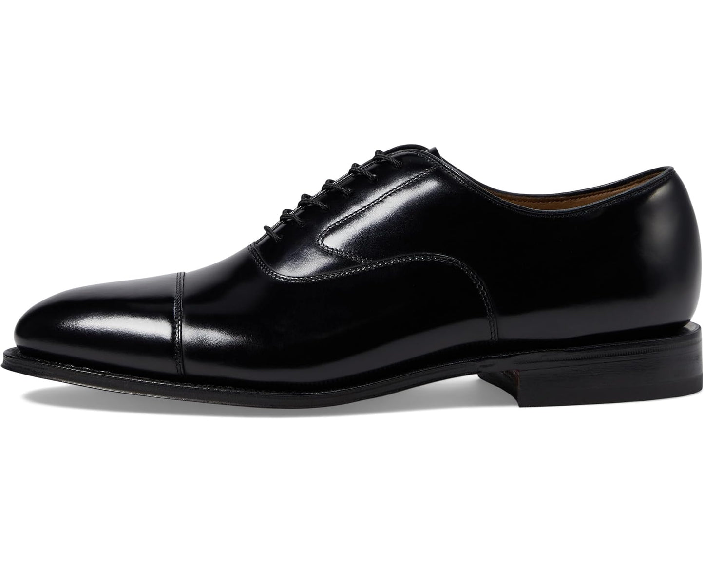 Men's Johnston & Murphy Melton Classic Dress Cap Toe Oxford Black Brushed Veal
