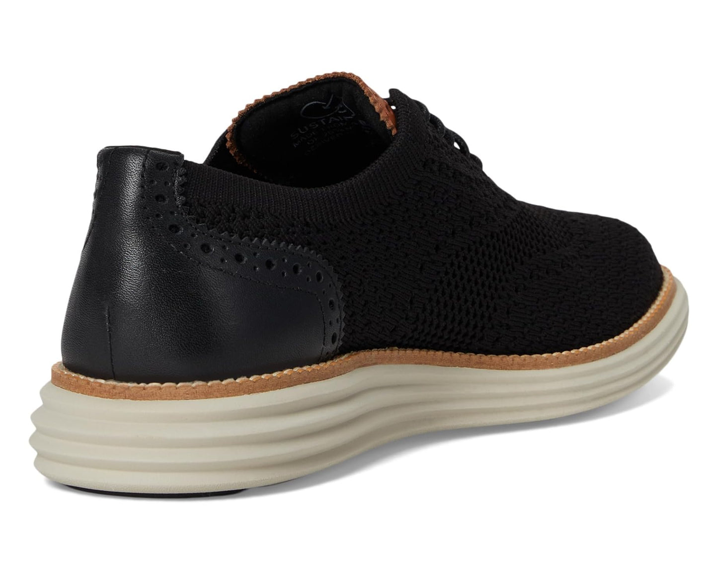 Men's Cole Haan Original Grand Remastered Stitchlite Oxford Black/British Tan/Silver Lining