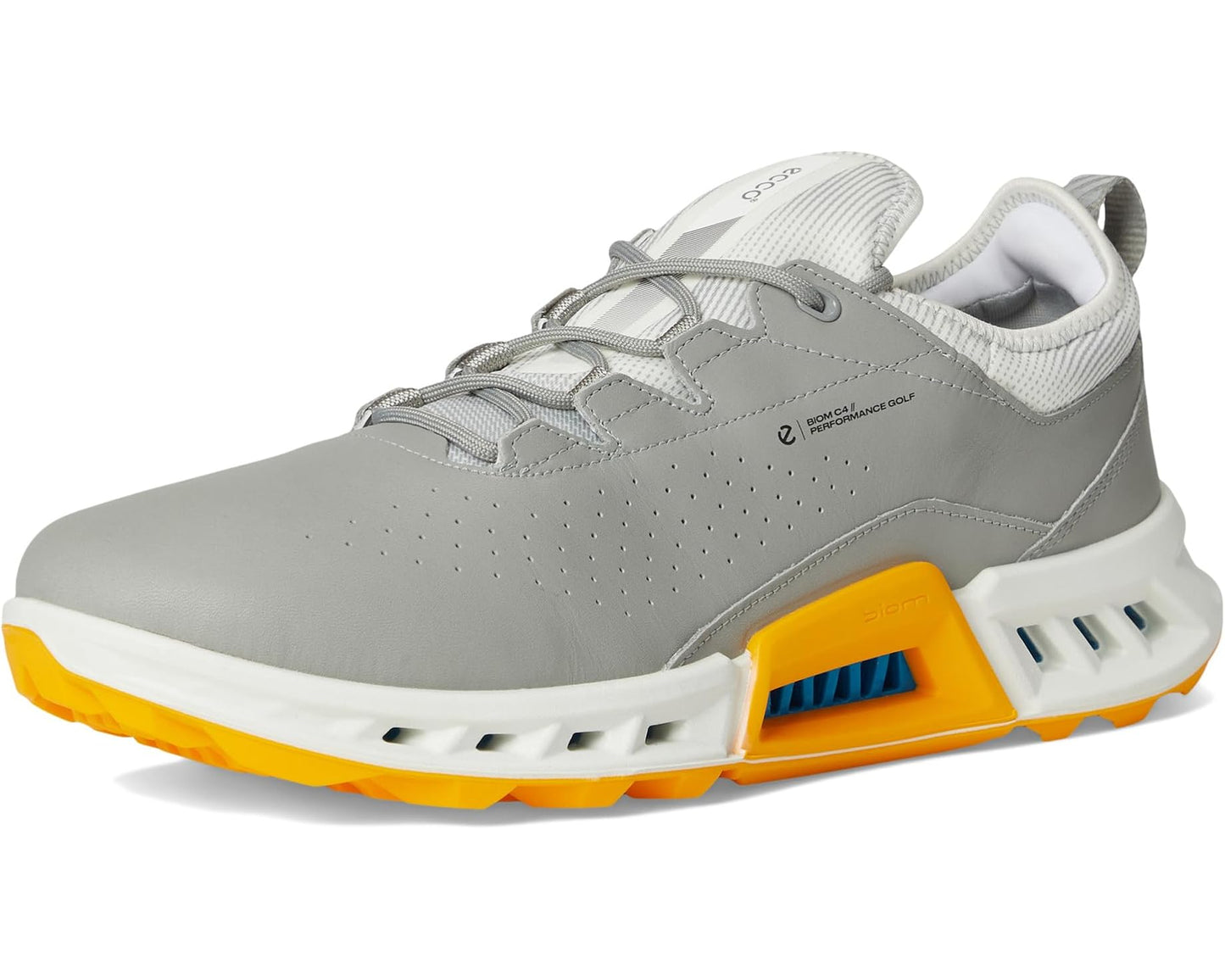 Men's ECCO Golf Biom C4 Vented GORE-TEX® Waterproof Golf Shoe Wild Dove/Sunrise