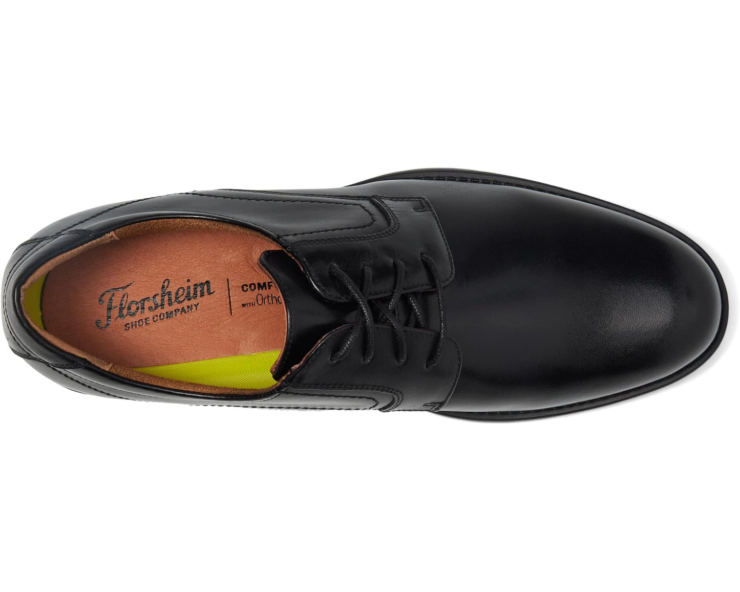 Men's Florsheim Midtown Plain Toe Oxford Black Smooth