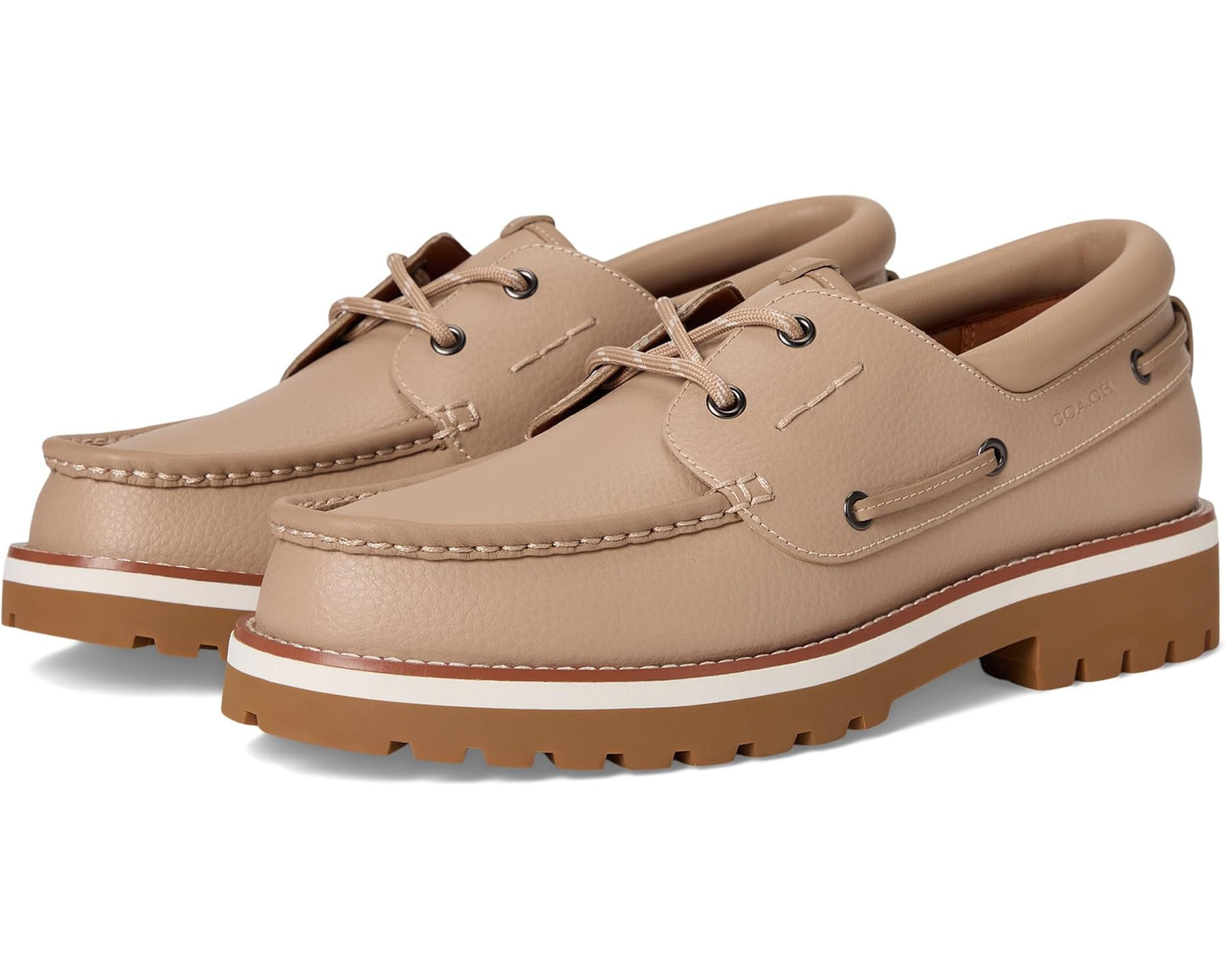 Men's COACH Benson Boat Shoe Taupe