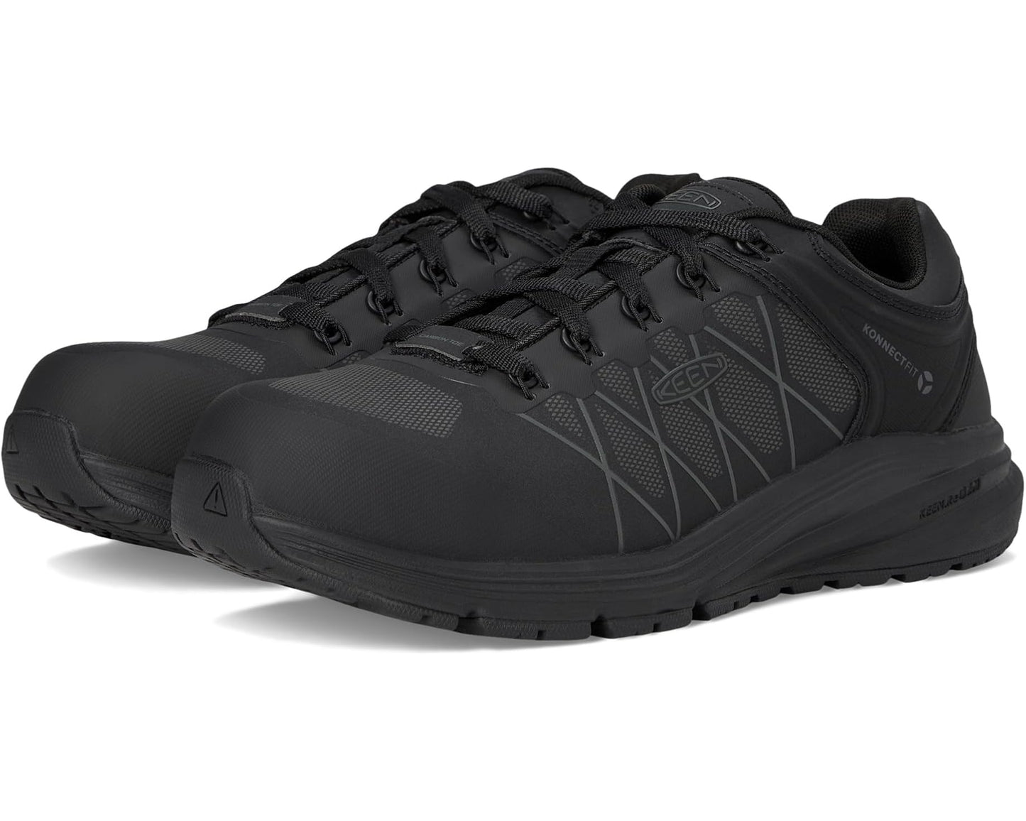 Men's KEEN Utility Vista Energy XT Work Sneaker Internal Met Guard (Carbon Toe) Black/Magnet