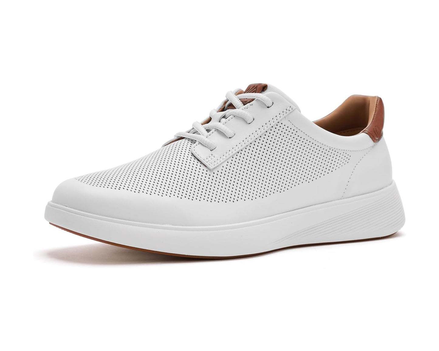 Men's Johnston & Murphy Ackerson Perfed Plain Toe White Full Grain