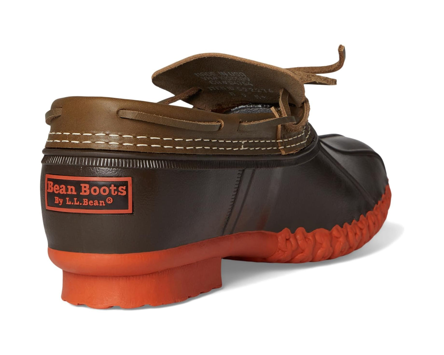 Men's L.L.Bean Rubber Moc Field Olive/Bean Boot Brown/Sail Orange