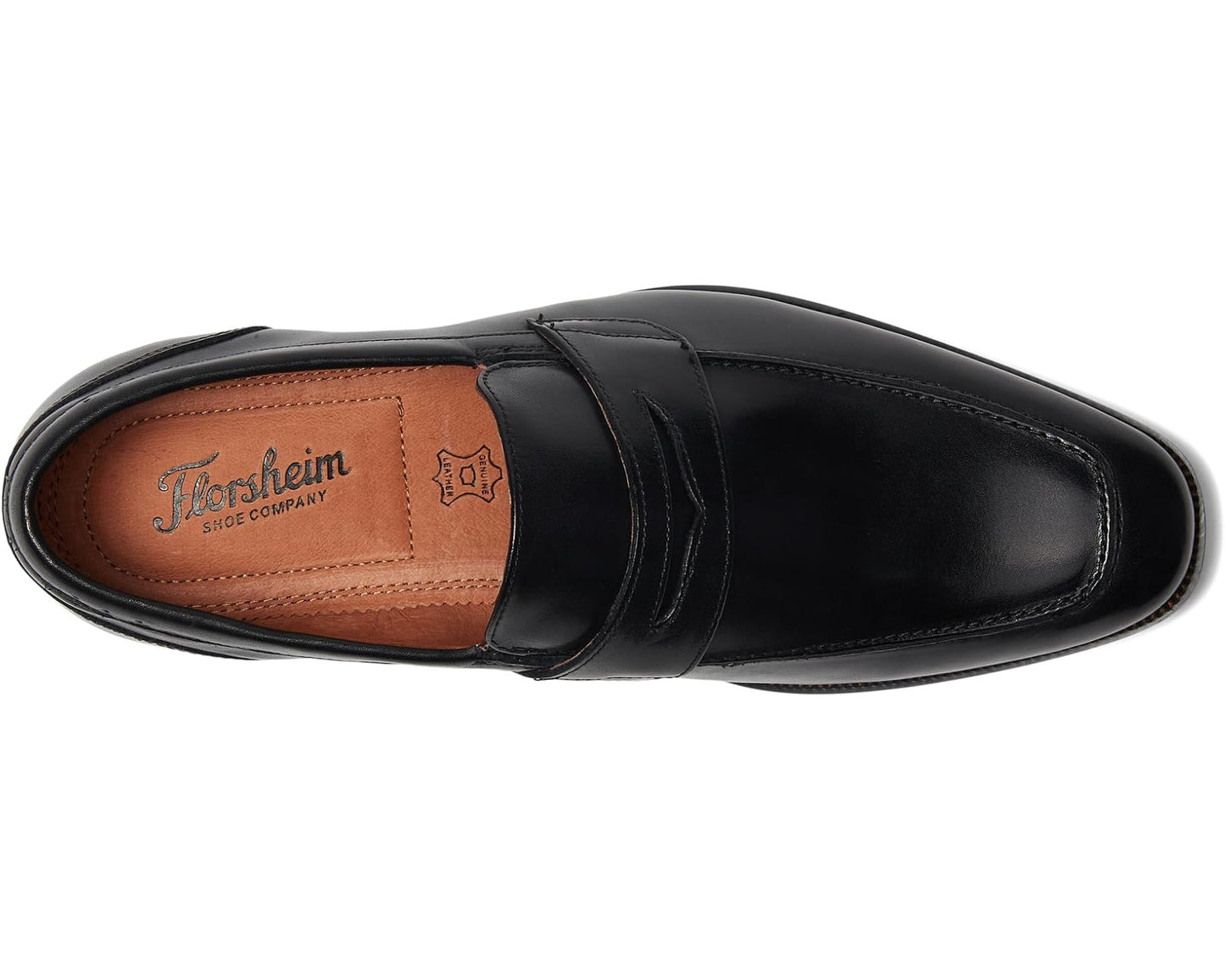 Men's Florsheim Sorrento Moc Toe Penny Loafers Black Smooth
